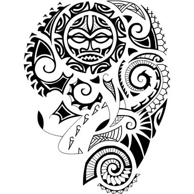Maori tribal designs Fake Temporary Water Transfer Tattoo Stickers NO.10419